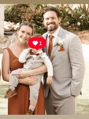 Light Gray 18-24mo Three-Piece Suit with Rust Bow Tie